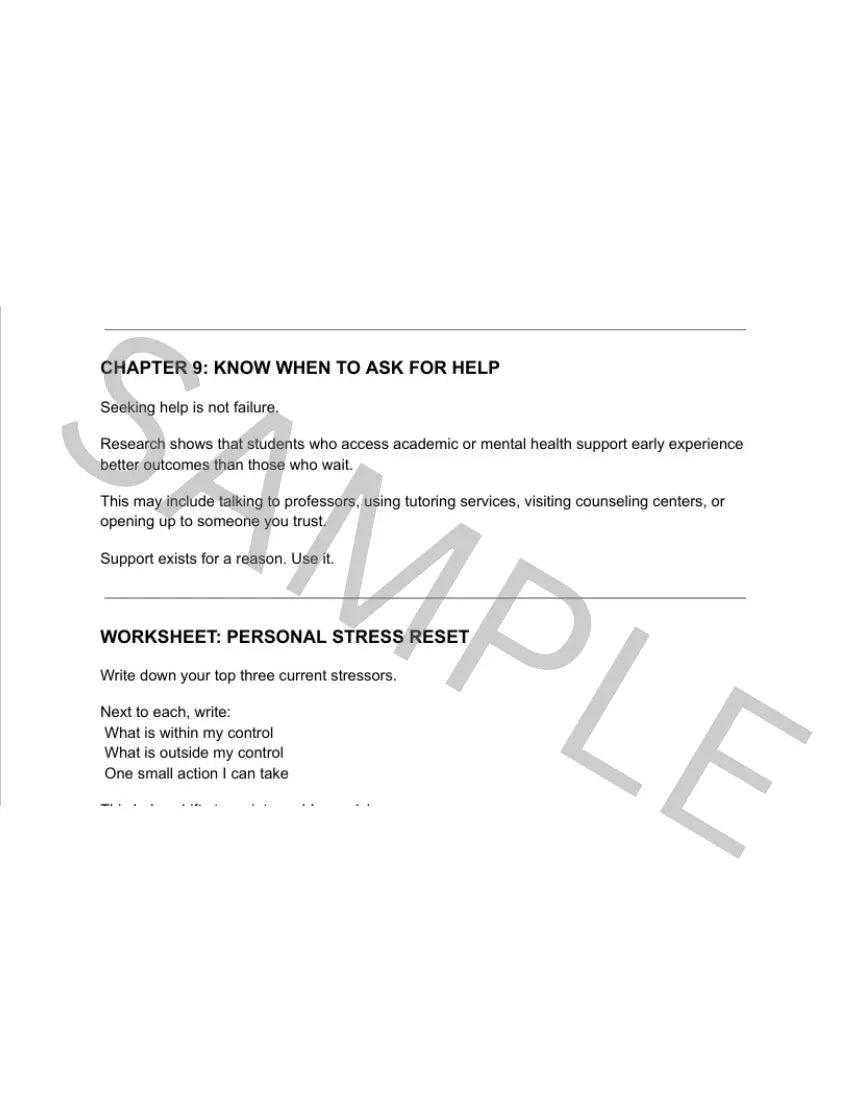 How To Manage Stress In College PDF Oasis